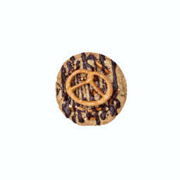 Cookie Bretzel aux pépites de chocolat noir fabriqué artisanalement par la biscuiterie les Manottes à Vienne