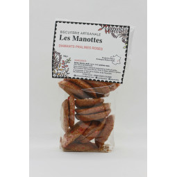 Biscuits sucrés diamants pralines roses fabriqués par les Manottes proche de Lyon.